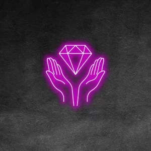 Diamond Hands LED Neon Sign